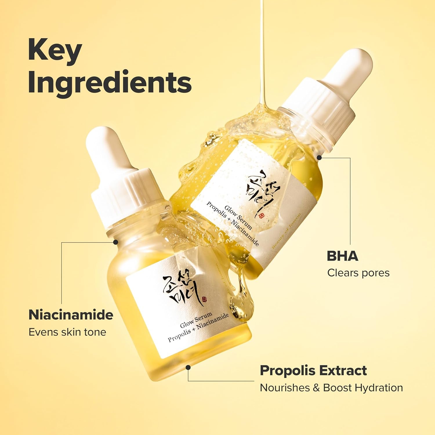 Hydrating Glow Serum Propolis and Niacinamide Soothing Moisturizer for Uneven Skin Tone 