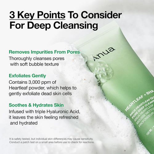 Heartleaf Quercetinol Pore Deep Cleansing Hydration Foam, Face Wash 